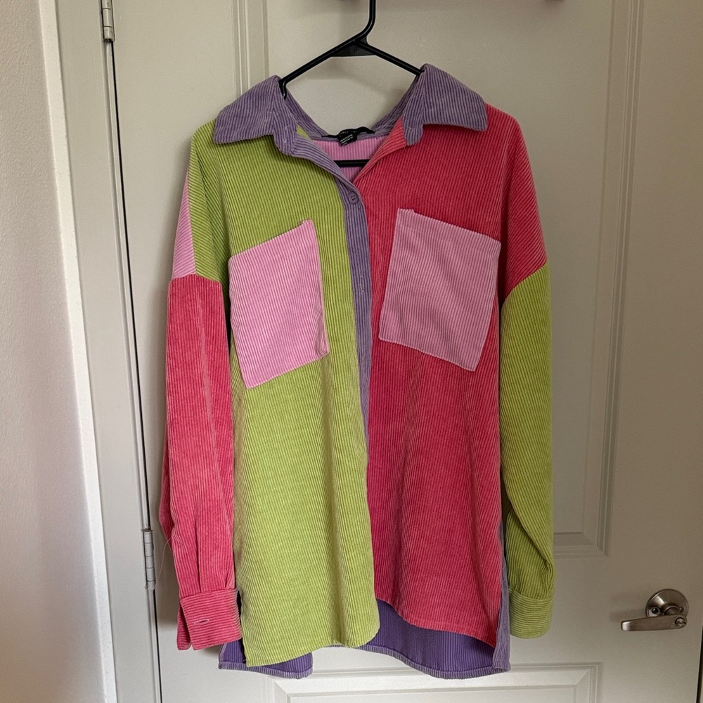 Forever 21 Multicolor Button Down Shirt